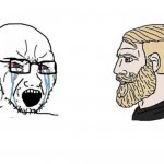 Chad vs crying mask