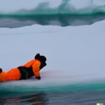 sliding over ice