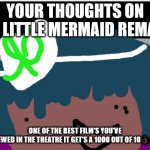 No one from the pet shop boy's will die this week | YOUR THOUGHTS ON THE LITTLE MERMAID REMAKE; ONE OF THE BEST FILM'S YOU'VE EVER VIEWED IN THE THEATRE IT GET'S A 1000 OUT OF 10👌🏿🧜🏿‍♀️🧜🏿‍♂️🔯 | image tagged in no one from new order will die | made w/ Imgflip meme maker