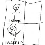 Stickman In bed template