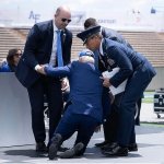 Biden falls at Air Force graduation