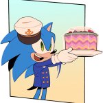 sonic giving cake