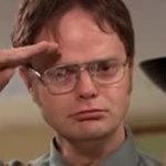 Dwight salute GIF Template