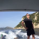 Chris Roberts on a Boat