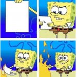 SPONGEBOB BURNS THE MESSAGE