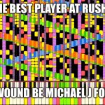 The doctor wrote “shake well” on his bottle of medicine too lol | THE BEST PLAYER AT RUSH E; WOUND BE MICHAEL J FOX | image tagged in rush e piano roll | made w/ Imgflip meme maker