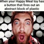 when your happy meal toy has button abstract block