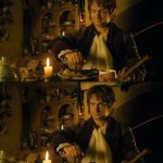 Bilbo eating