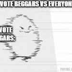 Upvote no get | UPVOTE BEGGARS VS EVERYONE:; UPVOTE BEGGARS: | image tagged in gifs,kirby,upvotes | made w/ Imgflip video-to-gif maker