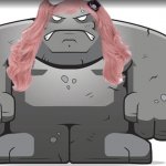 Golem with a pink wig