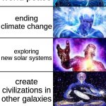 11-Tier Expanding Brain | failing a test; getting A+ on a test; graduate from college; creating new inventions; solving world peace; ending climate change; exploring new solar systems; create civilizations in other galaxies; colonizing the universe; unlocking the secrets of everything; reading this meme until the end :) | image tagged in 11-tier expanding brain | made w/ Imgflip meme maker