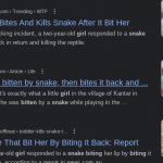 Girl who bit snake