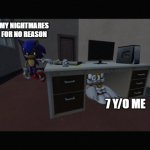 ._. | MY NIGHTMARES FOR NO REASON; 7 Y/O ME | image tagged in tails is scared | made w/ Imgflip meme maker