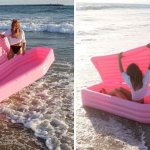 Pink Inflatable Coffin