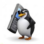 Penguin calling 911 template