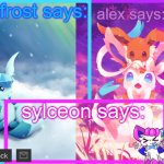 frost, alex and sylceon shared announcement