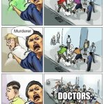 Theif! Murderer! | DOCTORS:; APPLE | image tagged in theif murderer | made w/ Imgflip meme maker