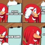 Sonic Superstars Be Like: | IT HAS ONLINE MULITPLAYER; RELEASE ANOTHER SONIC GAME; ITS CLASSIC SONIC; IS NEW GAME | image tagged in meme,sonic the hedgehog,sega,classic sonic again | made w/ Imgflip meme maker
