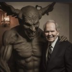 Satan meets Pat Robinson meme