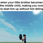 your golden years are over | when your little brother becomes the middle child, making you now able to beat him up without him telling dad | image tagged in gifs,dank memes,dark humor,funny | made w/ Imgflip video-to-gif maker