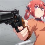 Anime Girl Holding Gun