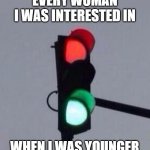 When I Was Datiing | EVERY WOMAN I WAS INTERESTED IN; WHEN I WAS YOUNGER | image tagged in mixed signals | made w/ Imgflip meme maker