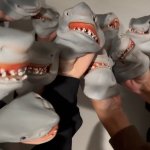 Shark Puppet Army meme