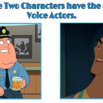 They are essentially the same character, except one's a cripple and the other isn't. | image tagged in same voice actor,memes | made w/ Imgflip meme maker