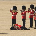 British soldier fainting