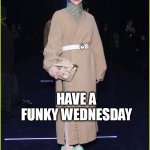 have a funky wednesday | HAVE A FUNKY WEDNESDAY | image tagged in christina ricci,funny,wednesday,wednesday addams,work,yellowjackets | made w/ Imgflip meme maker