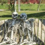 two skeletons waiting