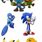 name a more iconic quartet | image tagged in name a more iconic quartet,crossover,sonic the hedgehog,megaman,pokemon,digimon | made w/ Imgflip meme maker