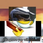 Crossover meme, I diagnose you with illegal skill issue