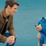 Tom and Sonic saying goodbye template
