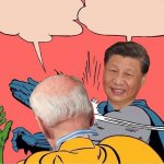 Xi Jinping slapping Joe Biden meme