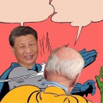 Xi Jinping slapping Joe Biden template