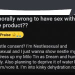 Is it morally wrong to have sex with a nestle product