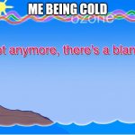 Image title | ME BEING COLD | image tagged in not anymore there's a blanket | made w/ Imgflip meme maker