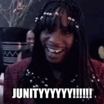 Derrick  Brown | JUNITYYYYYY!!!!!! | image tagged in derrick brown | made w/ Imgflip meme maker