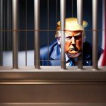 Donald Trump in his newest luxury accomodations - jail, prison
