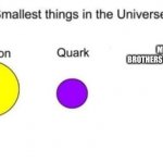 Smallest things in the universe | MY LITTLE BROTHERS ATTENTION SPAN | image tagged in smallest things in the universe | made w/ Imgflip meme maker
