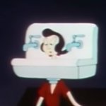 Olive Oyl in the sink template