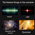 It goes by very quickly | Summer | image tagged in fastest things in the universe,memes,funny,summer,true story,relatable memes | made w/ Imgflip meme maker