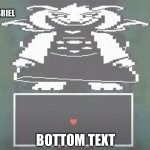 Wide Asriel | WIDE ASRIEL; BOTTOM TEXT | image tagged in wide asriel | made w/ Imgflip meme maker