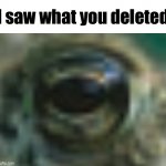 I saw what you deleted
