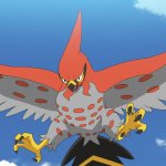 talonflame getting ready to battle