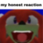 knuckles my honest reaction meme