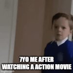 I used to do this all the time ? | 7YO ME AFTER WATCHING A ACTION MOVIE | image tagged in gifs,relatable | made w/ Imgflip video-to-gif maker