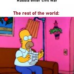 Russia vs Russia | image tagged in watching,darkhumor | made w/ Imgflip meme maker