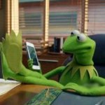Kermit on the phone template